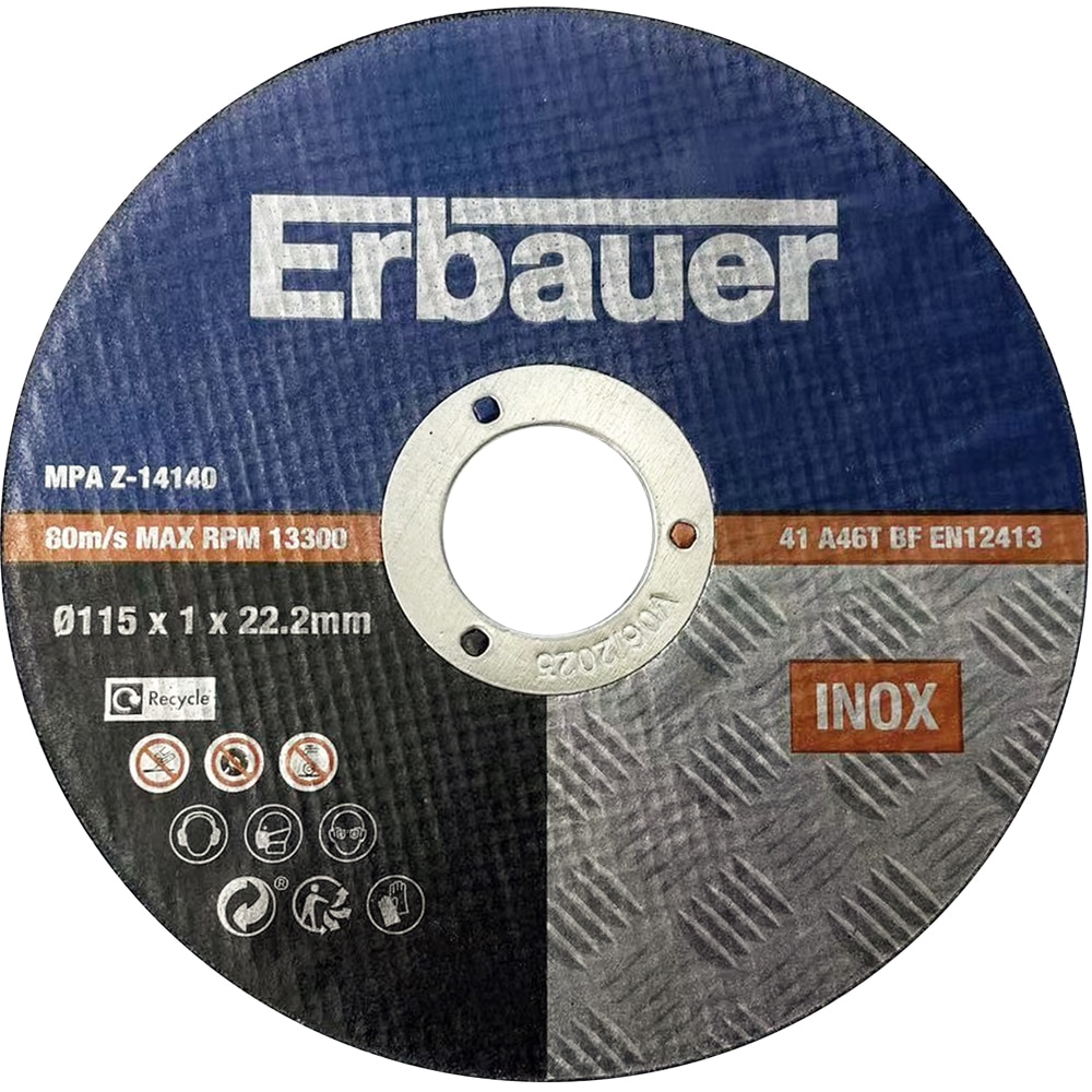Disc polizor ERBAUER, metal, 115x22.2mm, 10 bucati