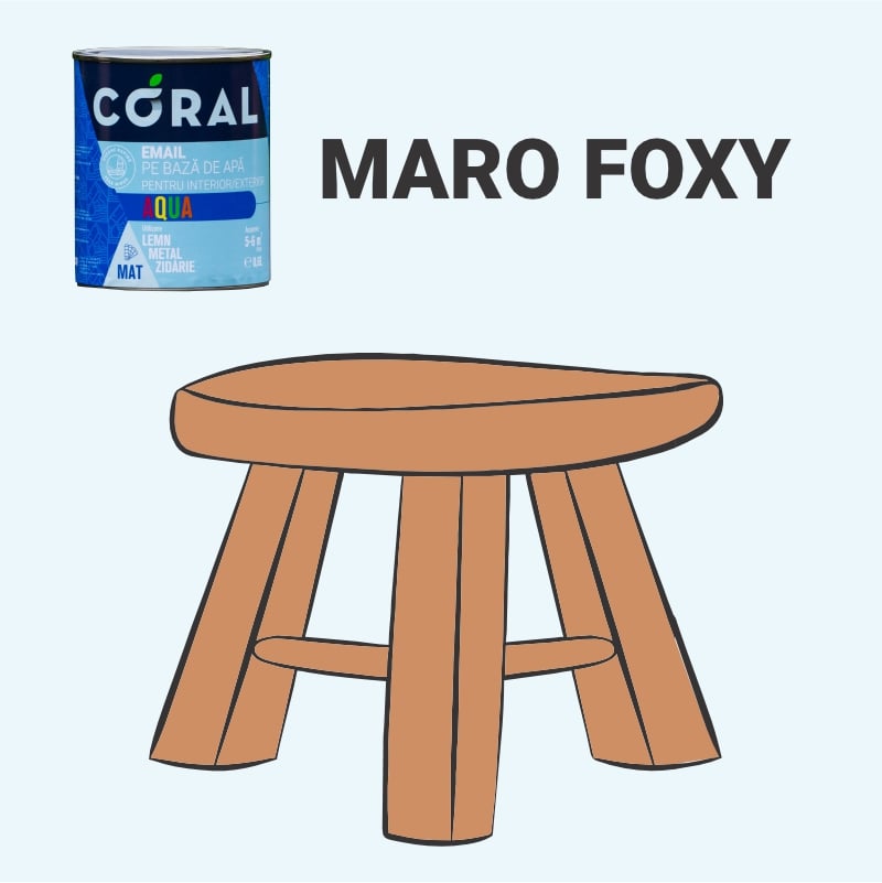 Email pe baza de apa CORAL Aqua, Maro Foxy, 0.6L