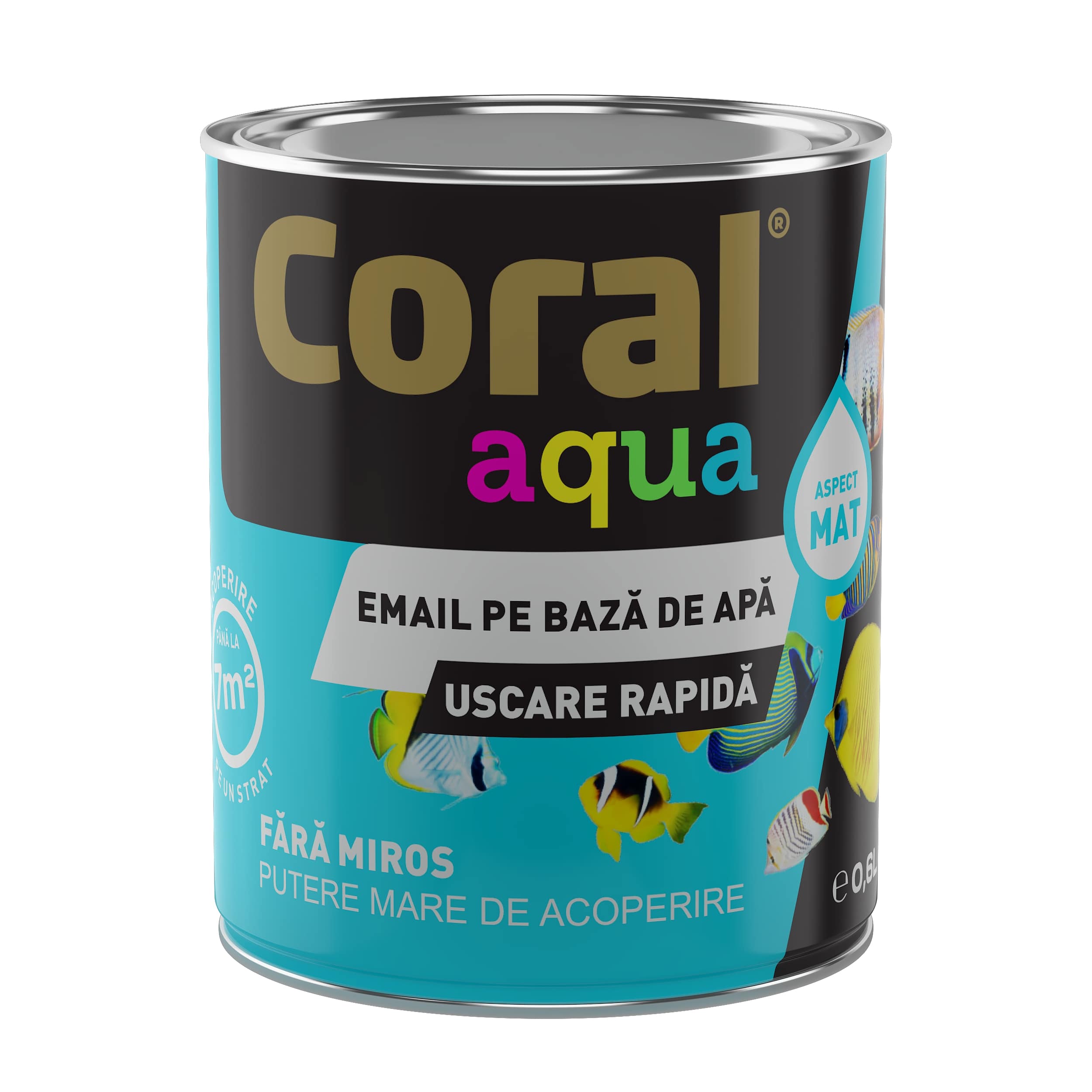 Email pe baza de apa Coral Aqua, Safir, 0.6L