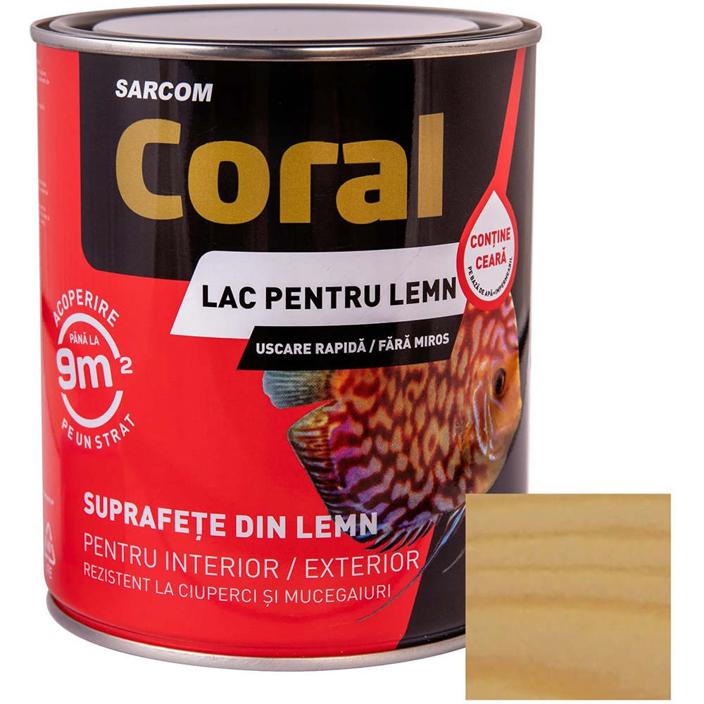 Lac lemn Coral Incolor, 0.75 l