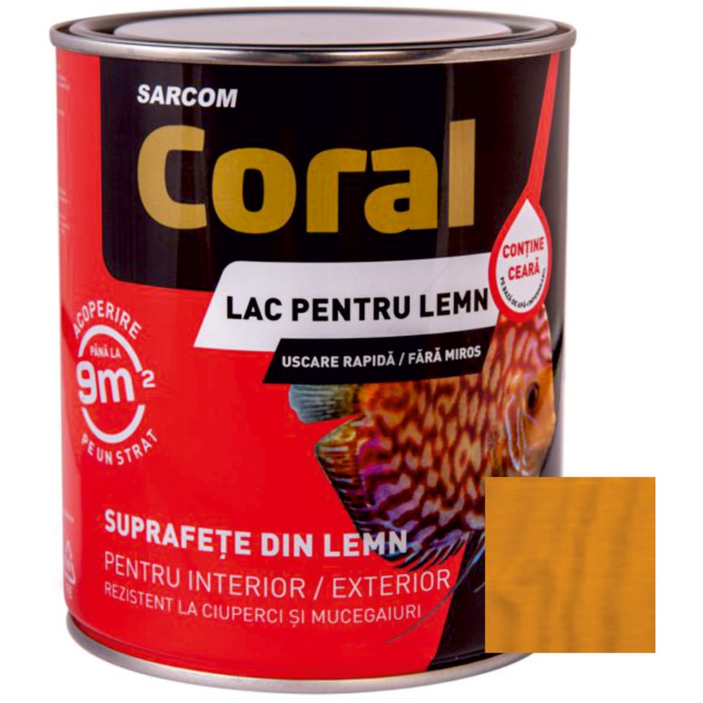Lac lemn Coral Light Teck, 0.75 l