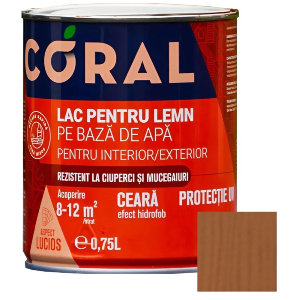 Lac lemn Coral Mahon, 0.75 l
