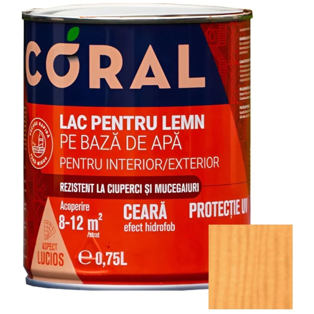 Lac lemn Coral Pin, 0.75 l