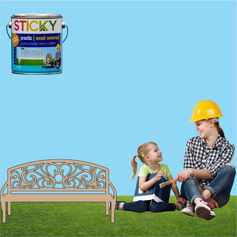 Vopsea Alchidica Sticky 11123, 0.6 l, crem