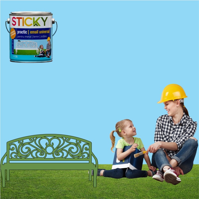 Vopsea Alchidica Sticky 11211, 0.6 l, verde