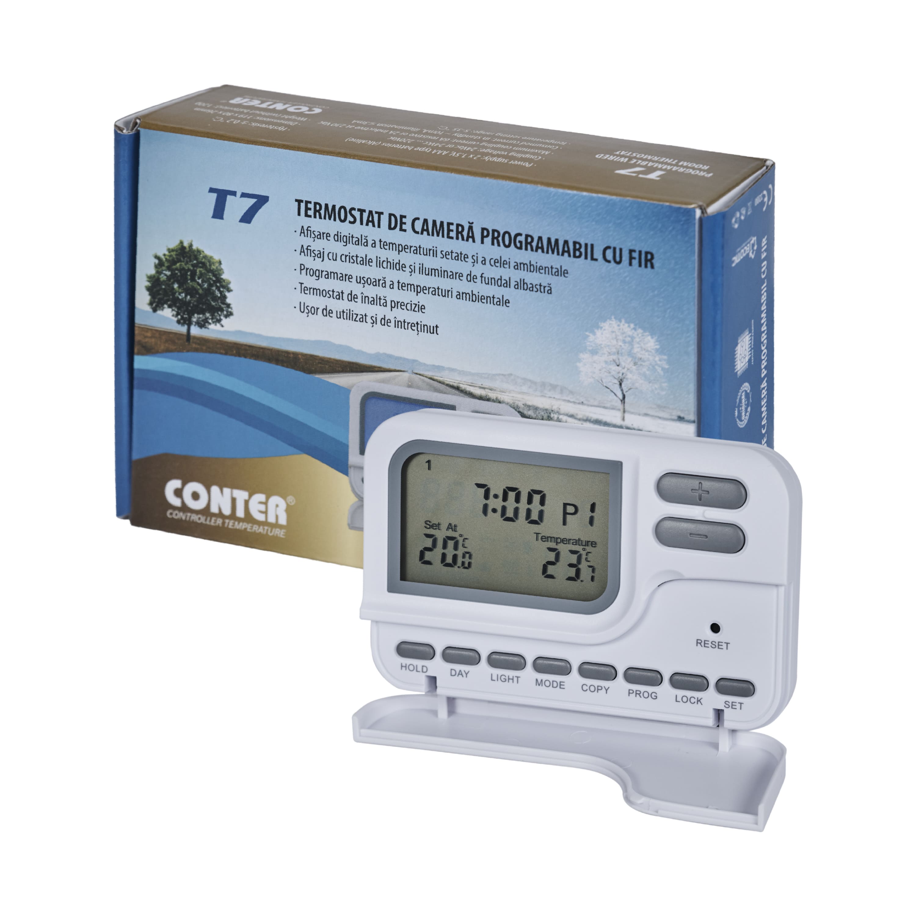 Termostat de camera programabil cu fir Conter T7