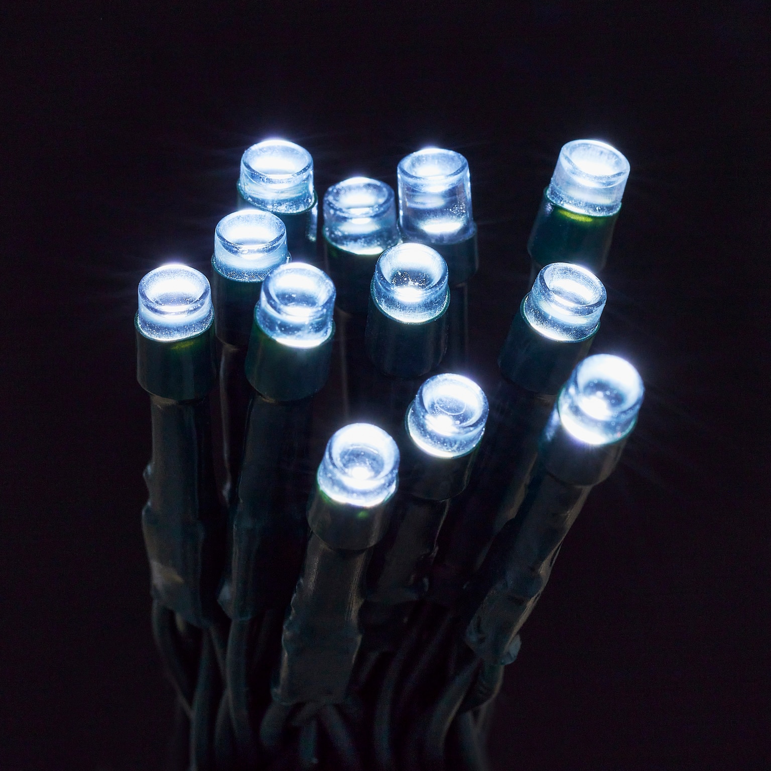 Instalatie Craciun interior, 50 LED-uri, negru, lumina alb rece