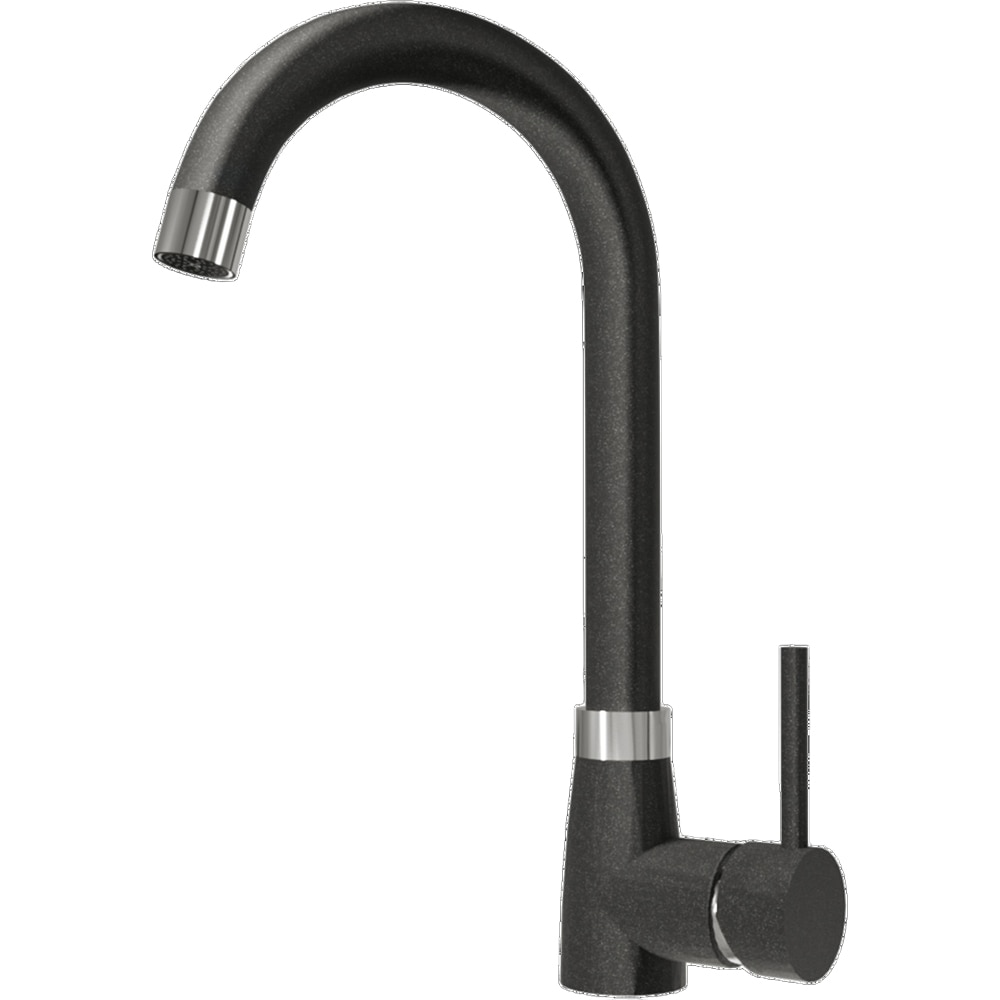 Pachet chiuveta Cooke & Lewis Gracia, 1 cuva, picurator reverisibil, compozit quartz + baterie, negru