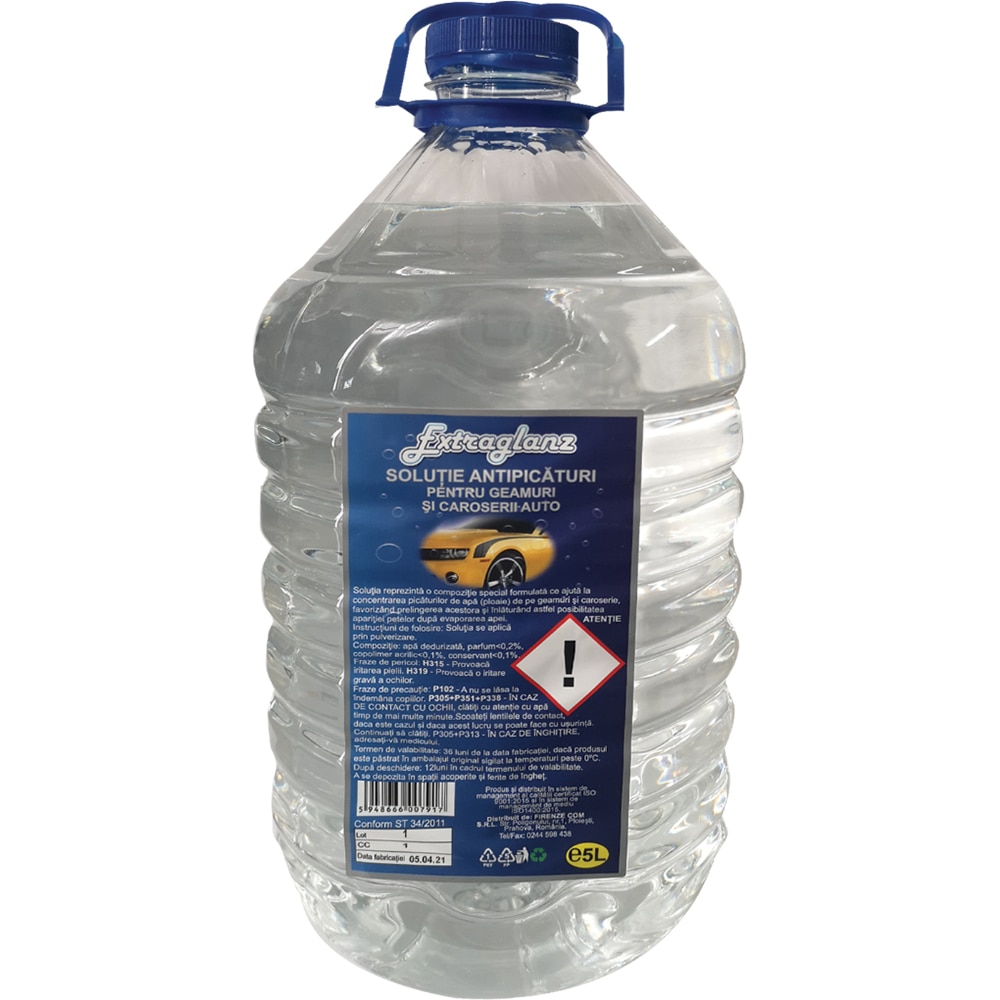 Solutie antipicaturi geamuri si caroserii EXTRAGLANZ, 5l