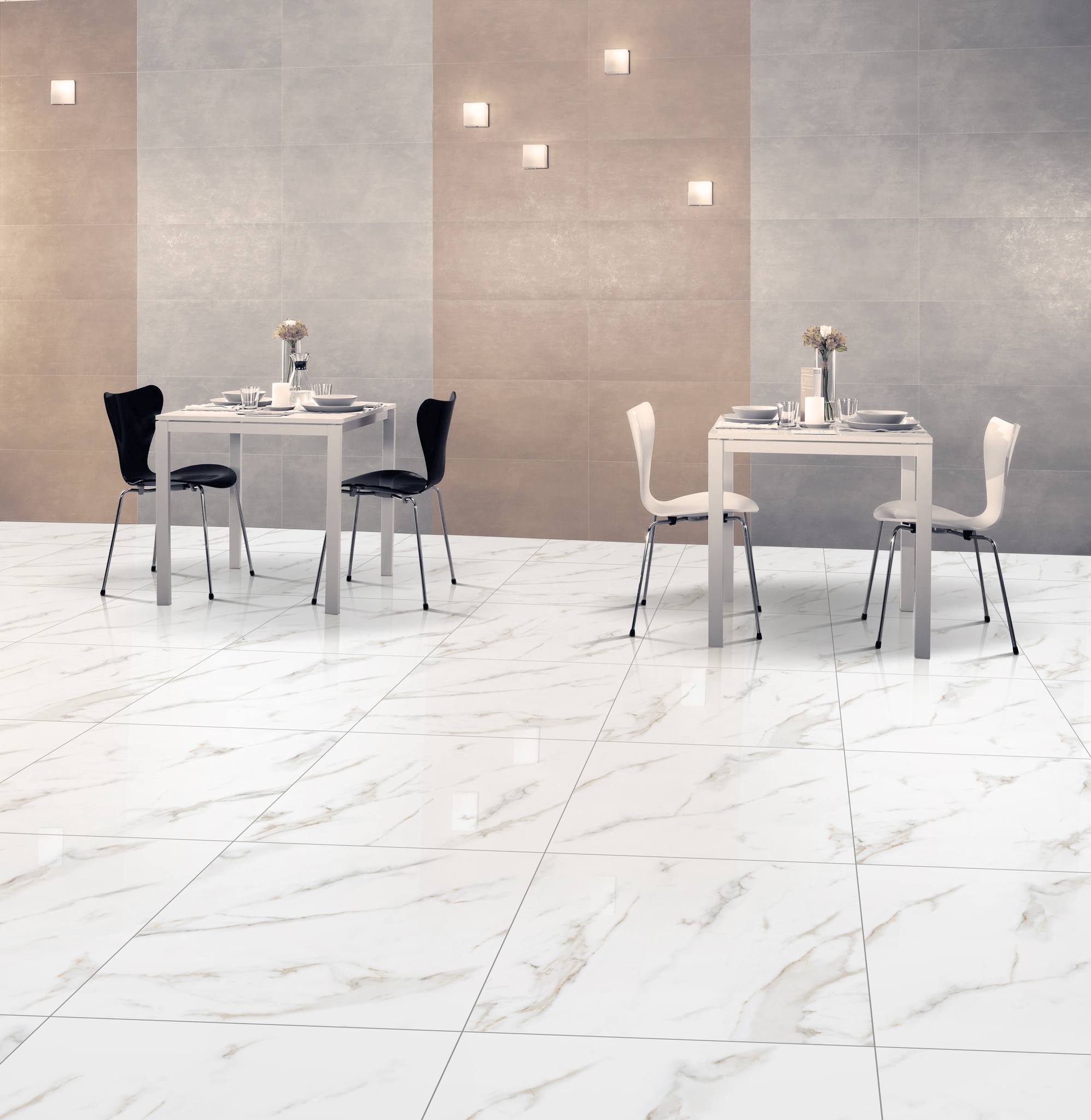 Gresie Interior/Exterior, Alb, Portelanata, 60 x 60 cm, suprafata 1,44 mp, Lavish Calcutta