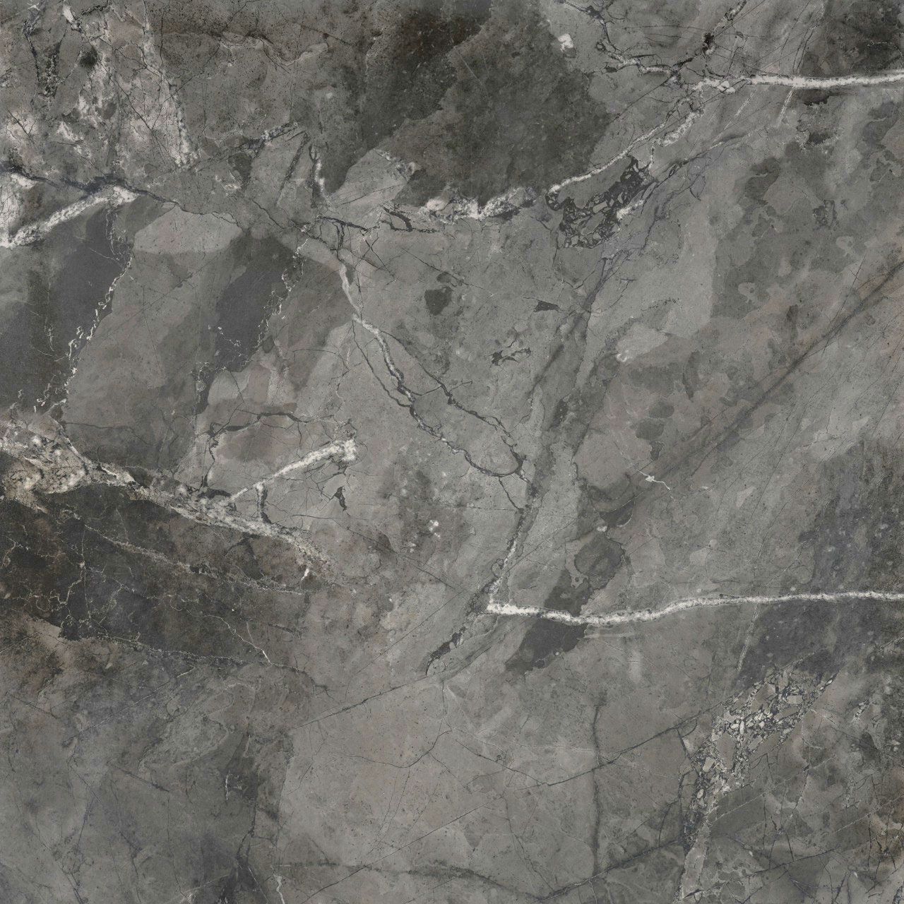 Gresie Interior, neagra, portelanata, 80 x 80 cm, suprafata 1,28 mp • Varmora Sefia lucios