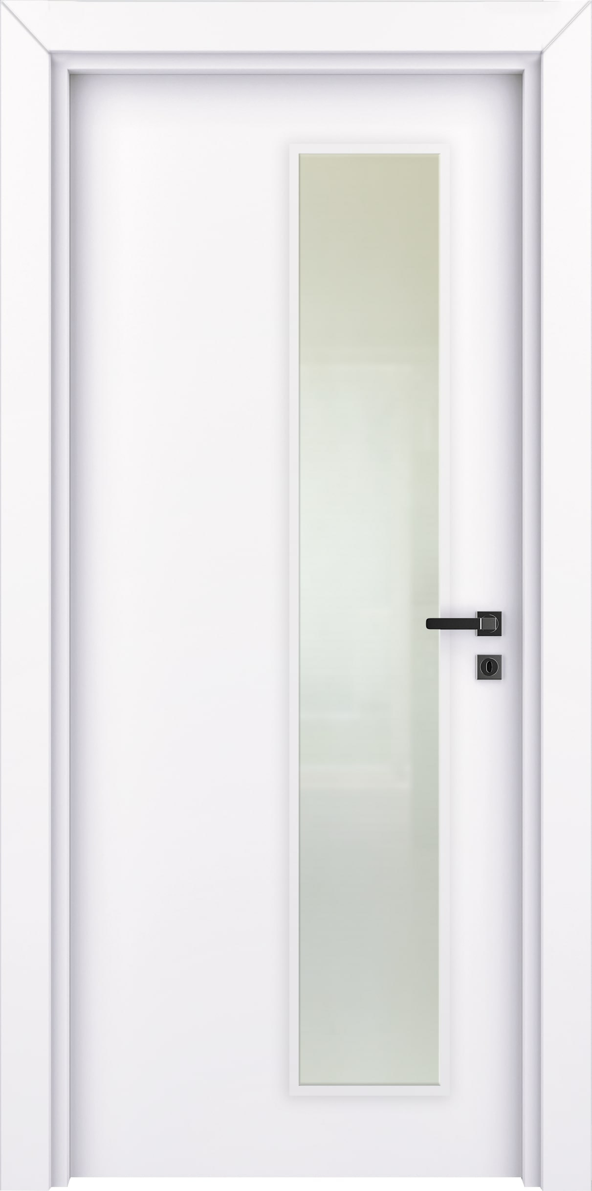 Usa de interior cu geam, maro, stanga, mdf, 202.3 x 86.6 cm, toc inclus • Yildiz