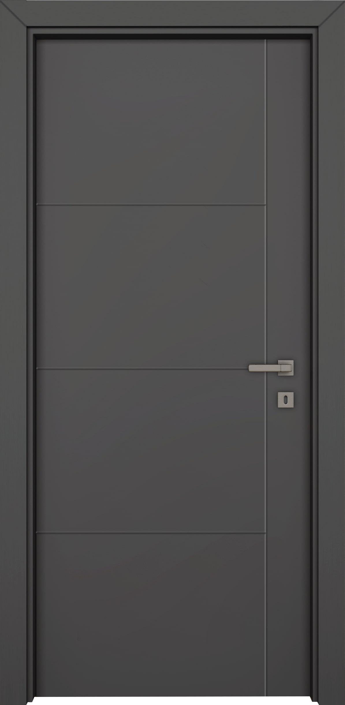 Usa de interior antracit, stanga, mdf, 202.3 x 66.6 cm, toc inclus • Yildiz