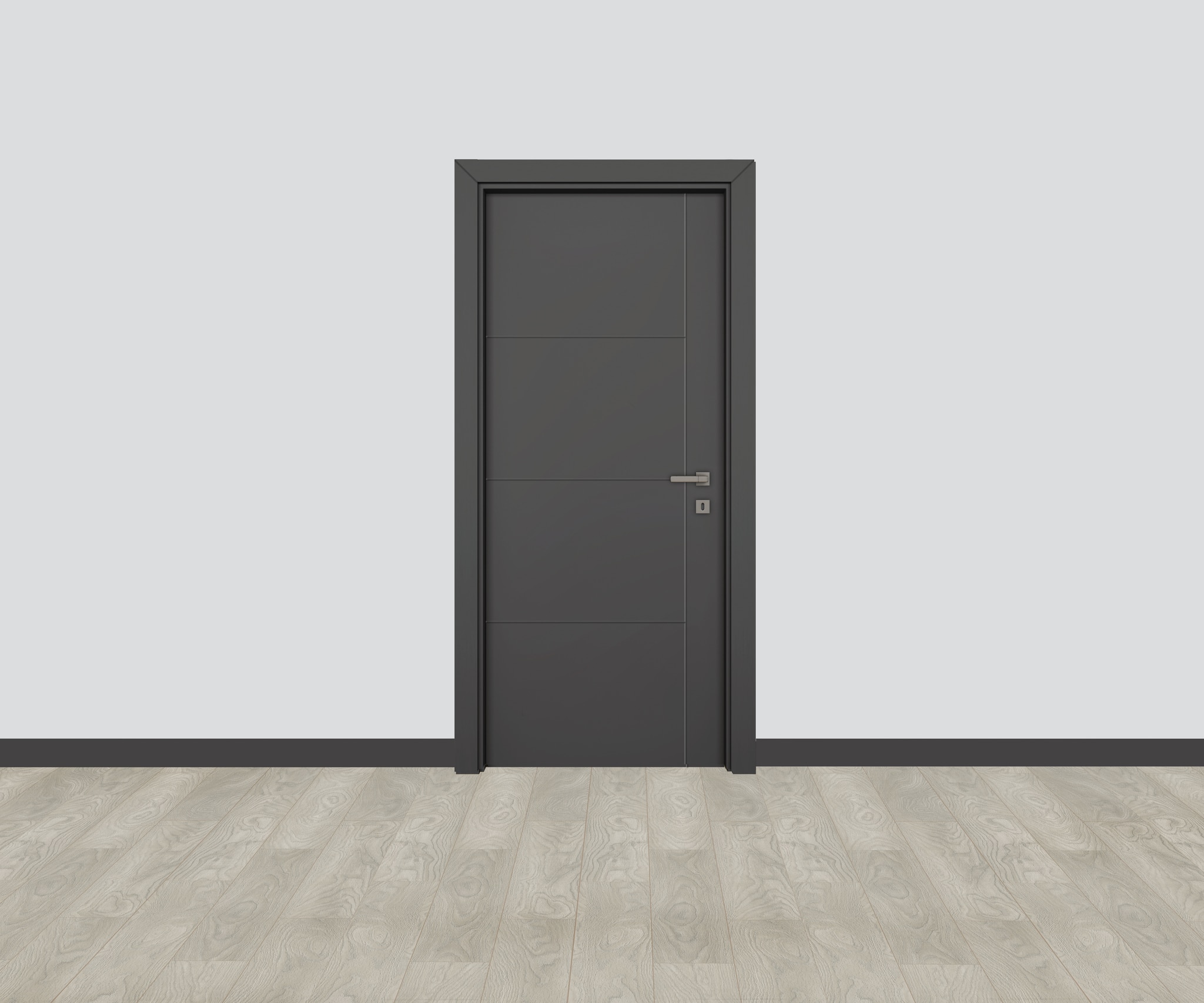 Usa de interior antracit, stanga, mdf, 202.3 x 66.6 cm, toc inclus • Yildiz