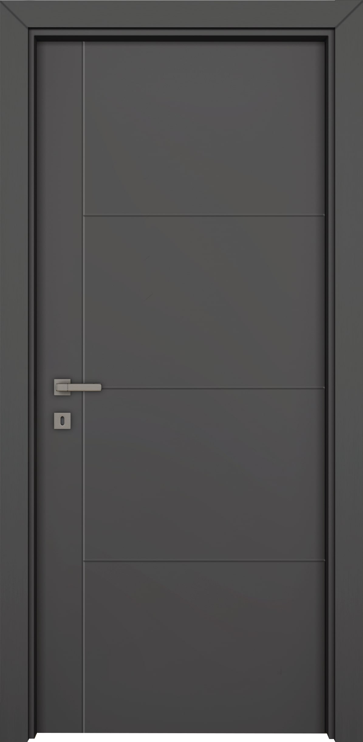 Usa de interior  antracit, dreapta, mdf, 202.3 x 76.6 cm, toc inclus • Yildiz