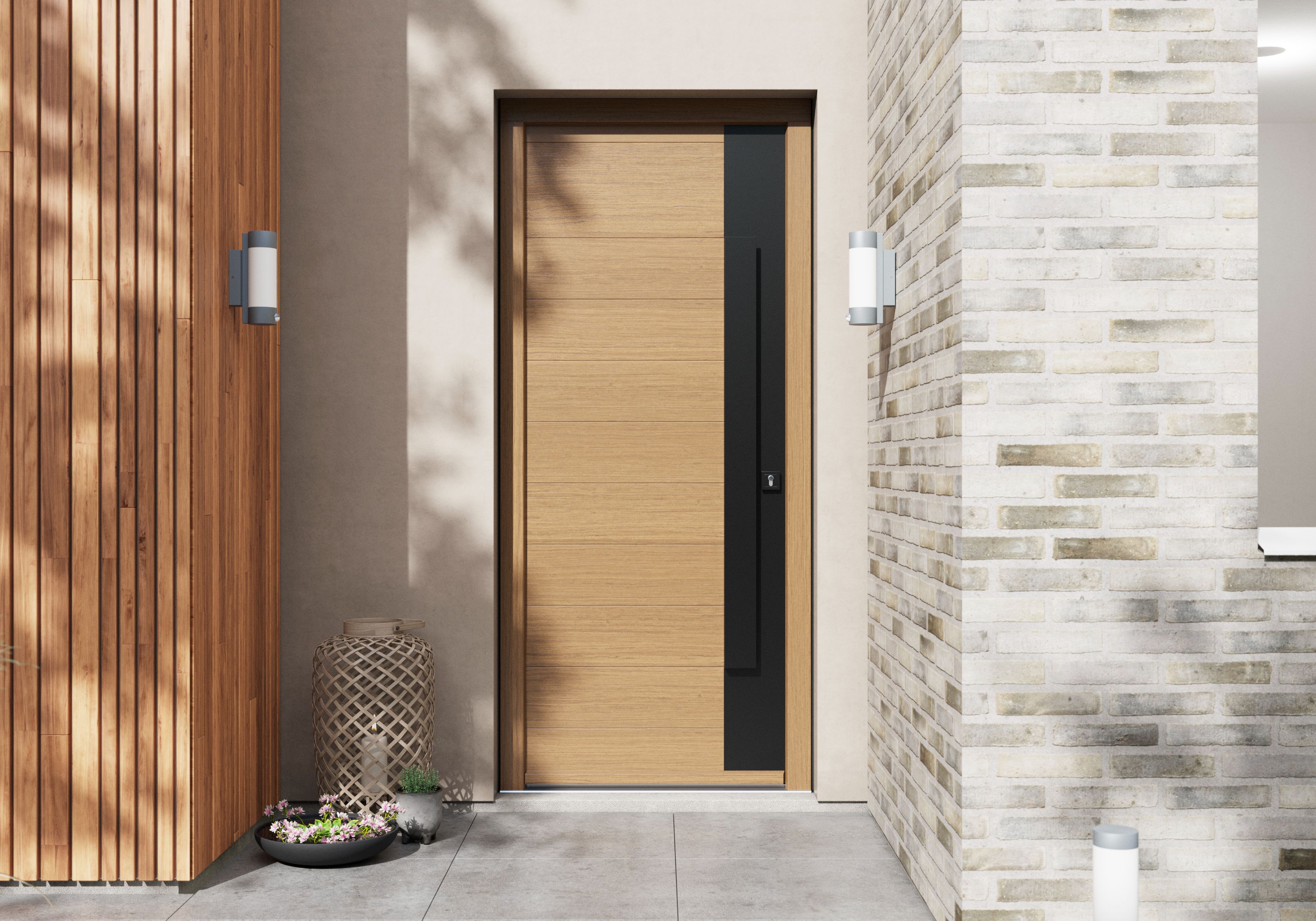 Usa de exterior pentru casa, lemn, stejar, dreapta, 205 x 88 cm  Fortia Sassel