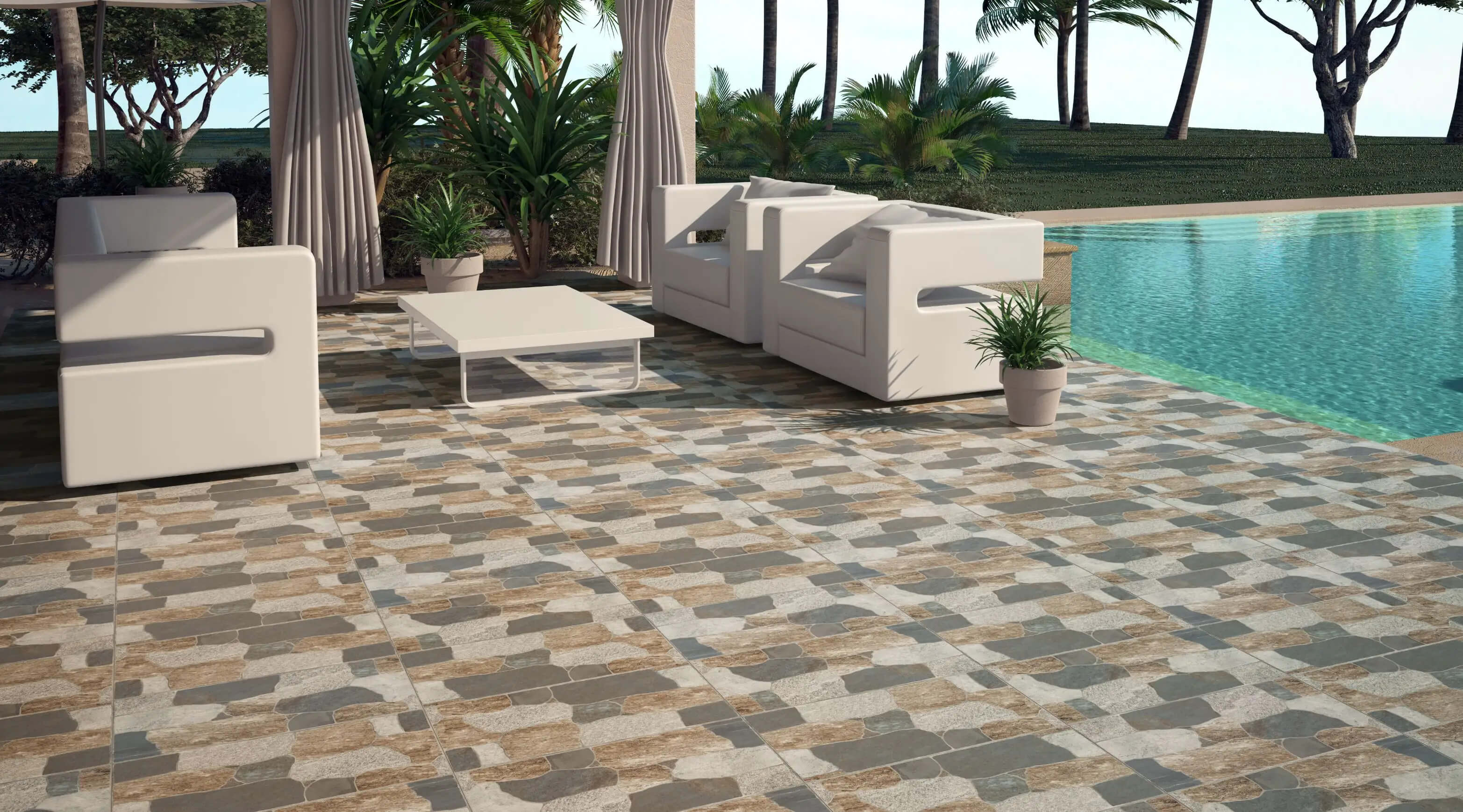 Gresie interior/exterior Kai Yucatan, maro, 60 x 30 cm, 1,62 mp/cutie