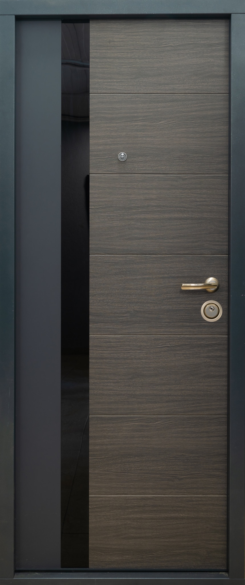 Usa de intrare pentru apartament, metalica, antracit, fara geam, dreapta, 202 x 86 cm  Bella Casa Chicago 114