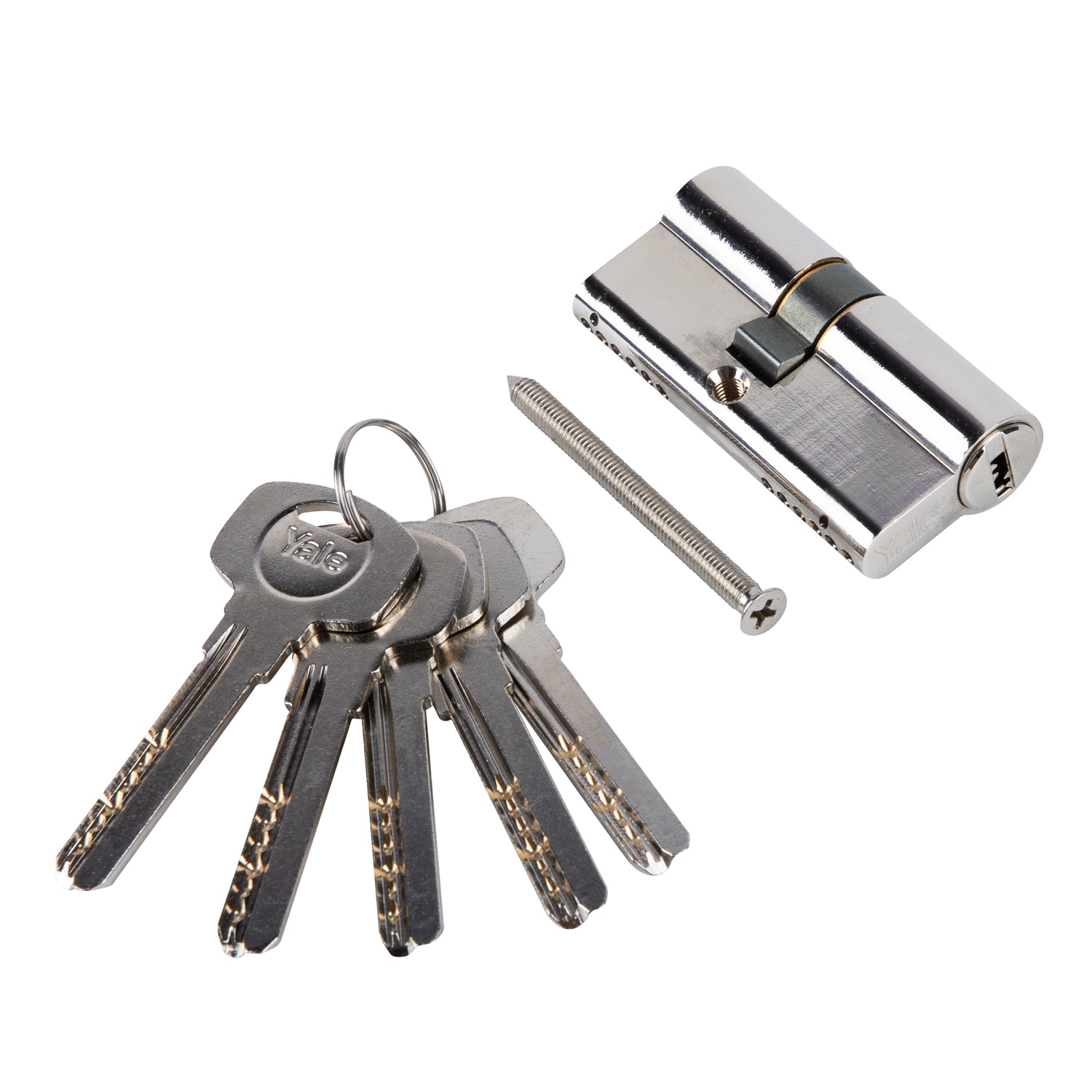 Cilindru siguranta, alama, finisaj nichelat, 5 chei cu amprenta, 40 x 60 mm  Yale