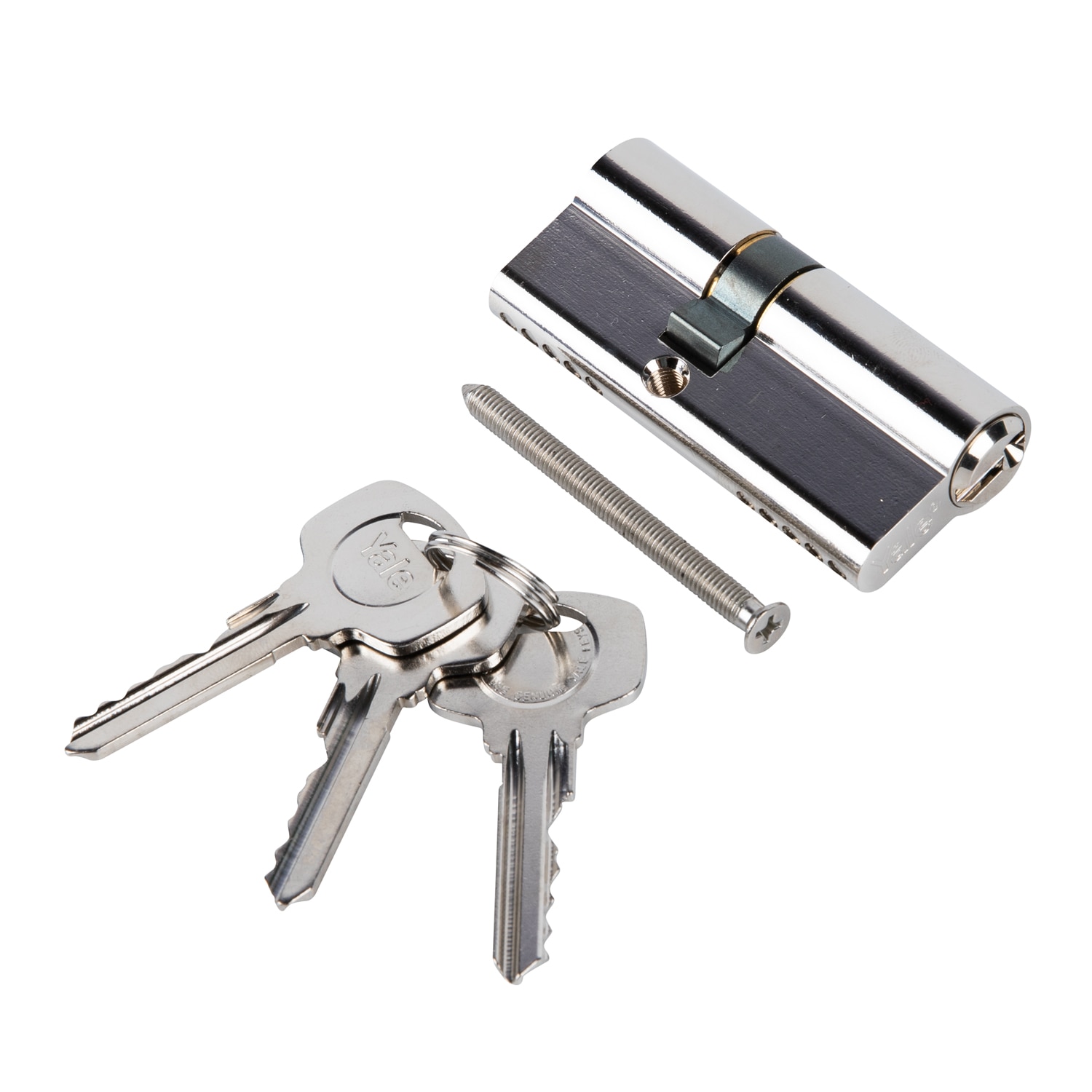 Cilindru siguranta, alama, finisaj nichelat, 3 chei cu frezare, 40 x 40 mm  Yale