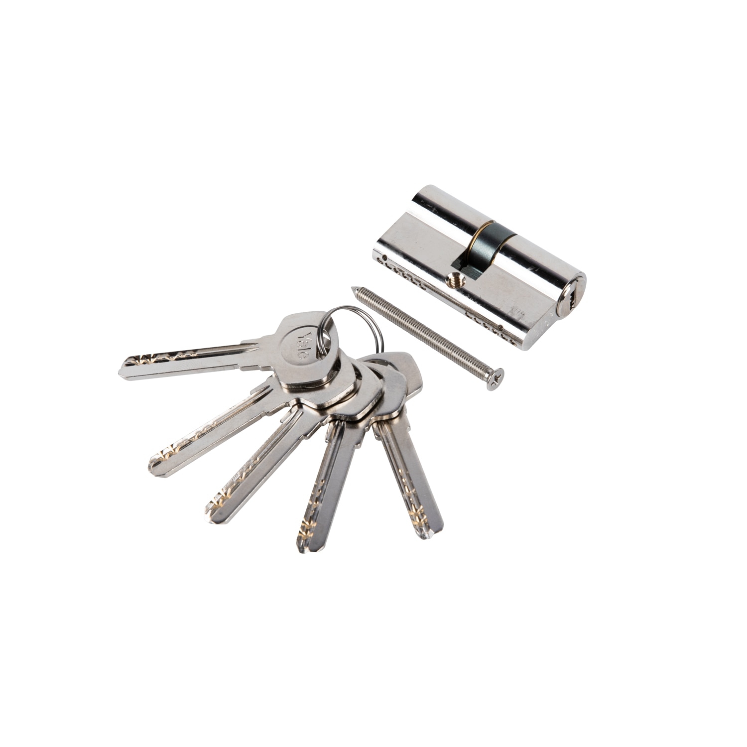 Cilindru, zamak, finisaj nichelat, 3 chei cu frezare, 30 x 30 mm, blister  Yale