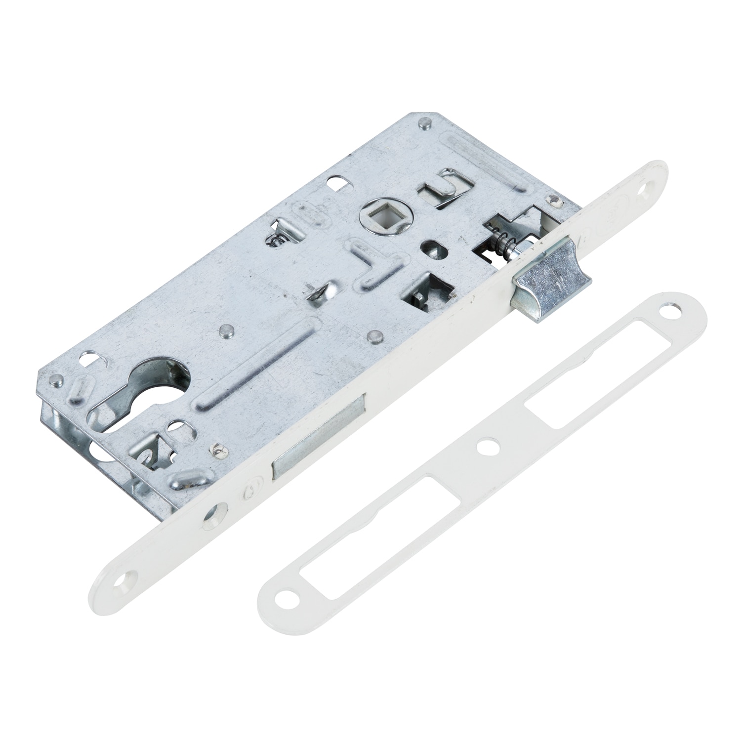 Broasca ingropata YALE AH Y 1 SA B, usi de interior din lemn, otel, backset 43 mm, interax 90 mm, alb