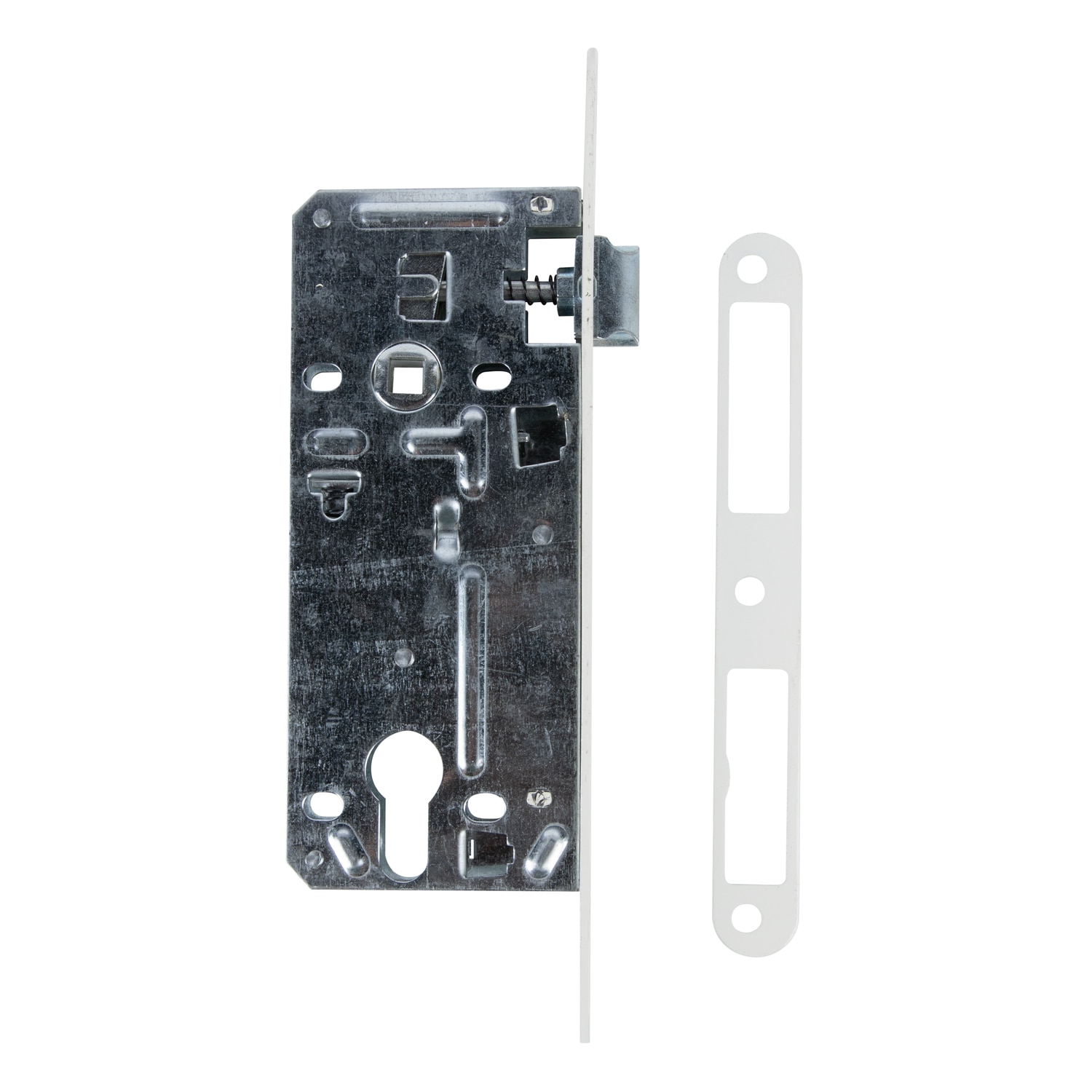 Broasca ingropata YALE AH Y 1 SA B, usi de interior din lemn, otel, backset 43 mm, interax 90 mm, alb