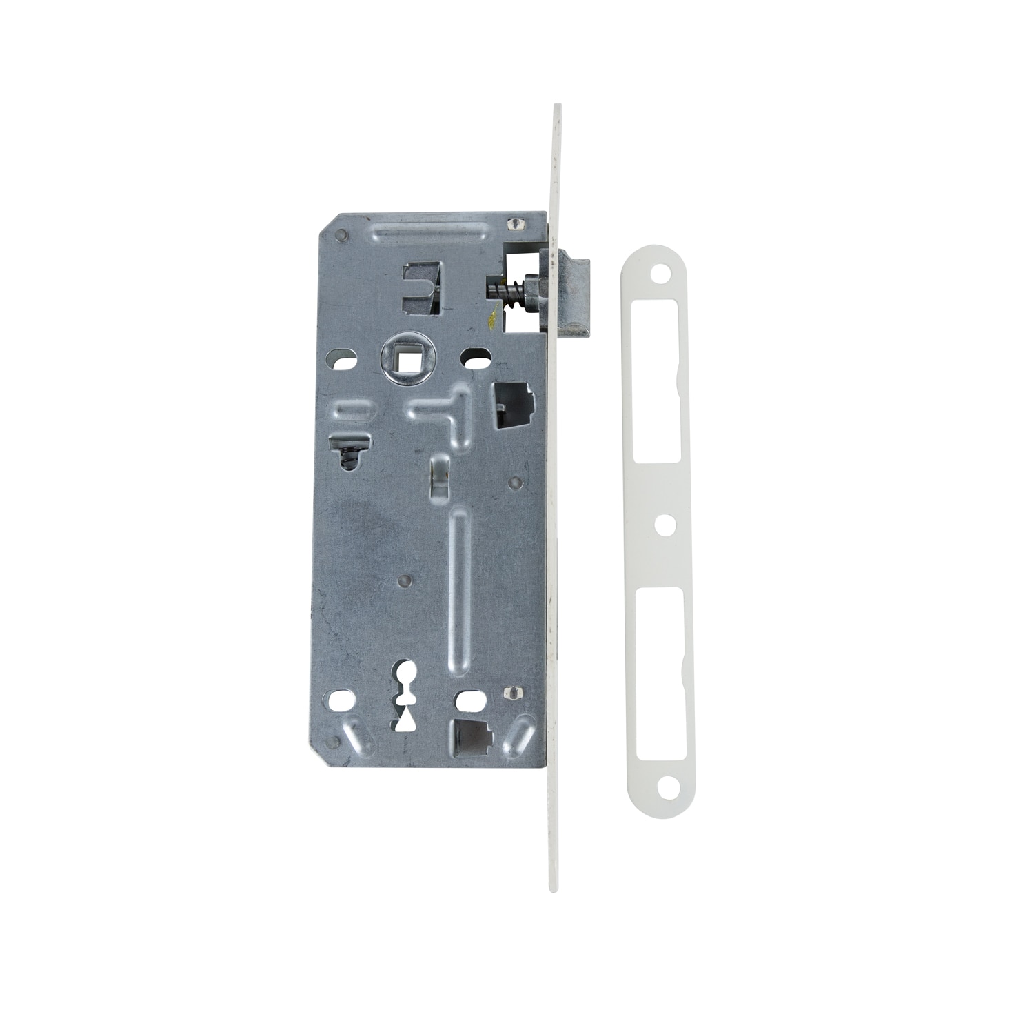 Broasca ingropata YALE AH Y 2 SA B, otel, usi de interior din lemn, alb, backset 43 mm, interax 90 mm