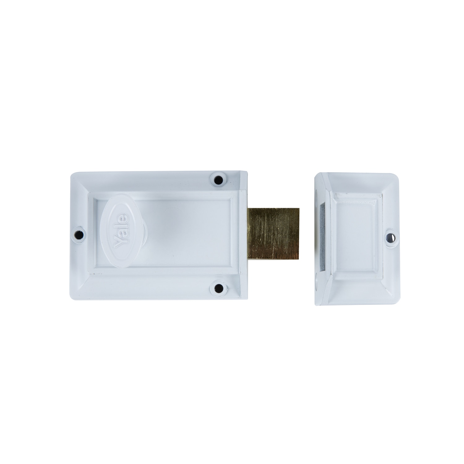 Broasca aplicata, otel, usi de interior din lemn, alb, 200 x 150 x 100 mm  Yale