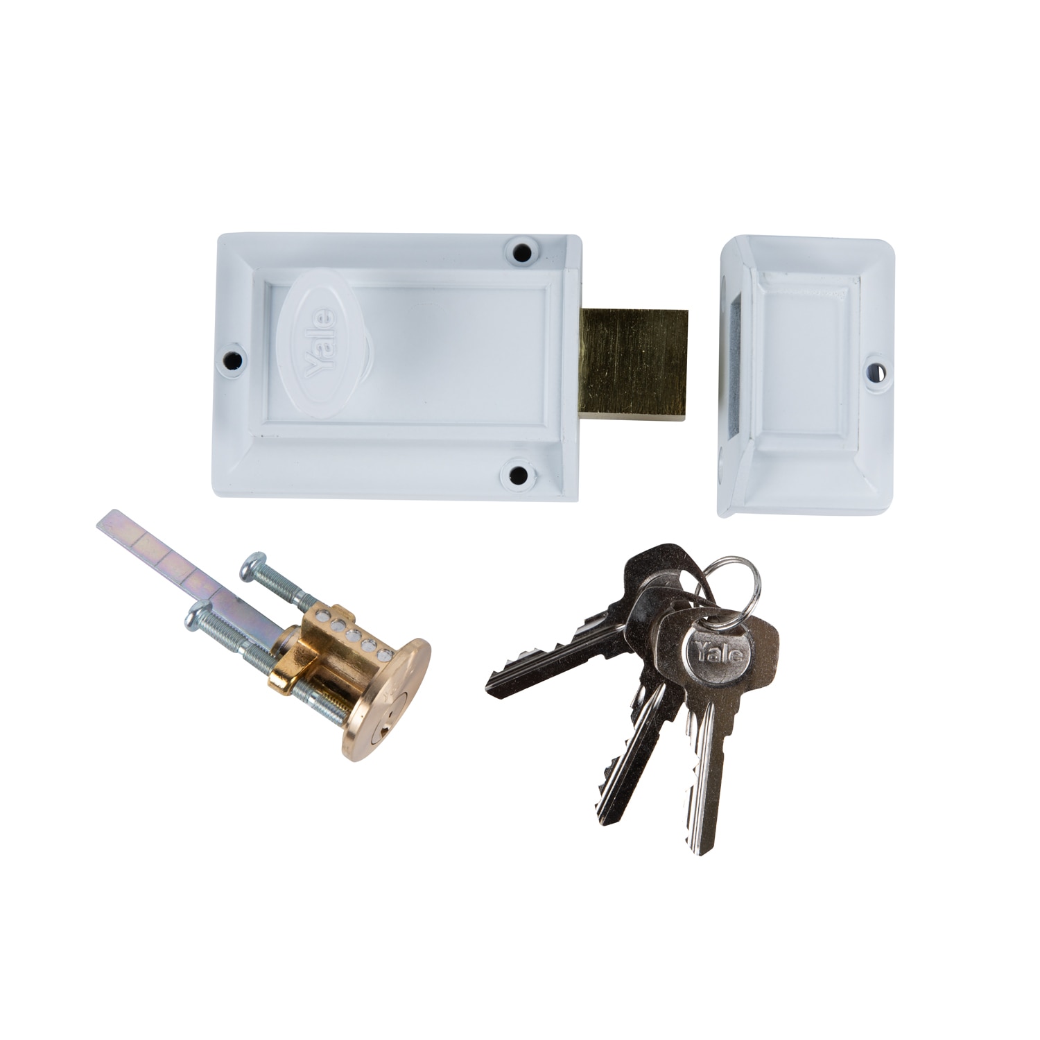 Broasca aplicata, otel, usi de interior din lemn, alb, 200 x 150 x 100 mm  Yale