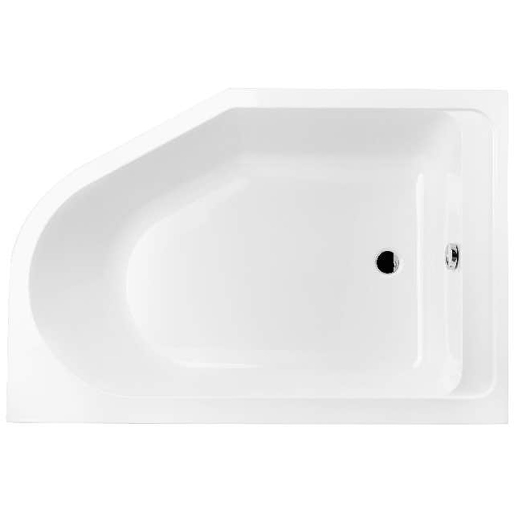 Cada baie GOODHOME Cavally, dreapta, acril, 150 x 100 x 39.5 cm, alb