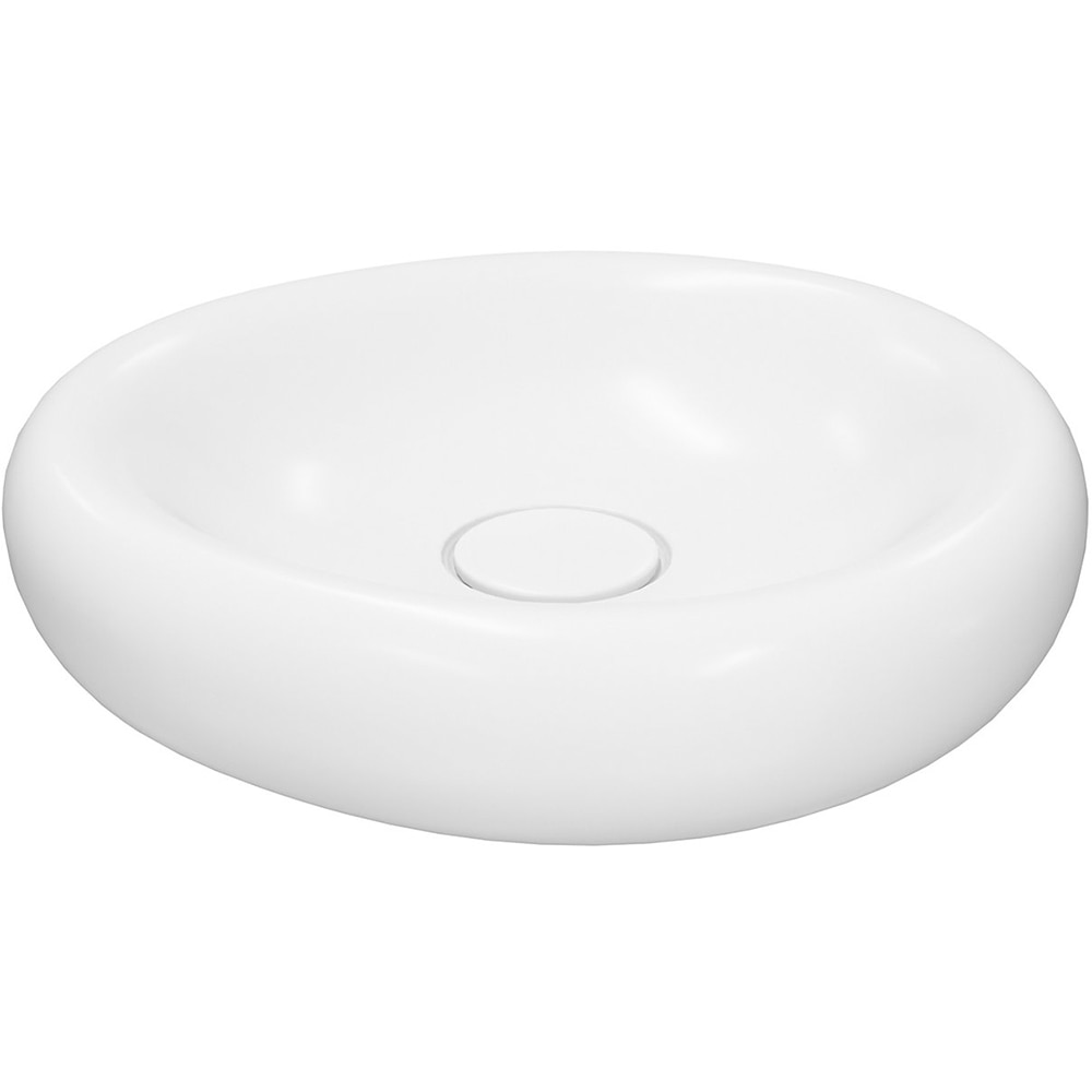 Lavoar pe blat GOODHOME Kentia, ceramica, 40.9 x 39.6 x 8.9 cm, alb mat