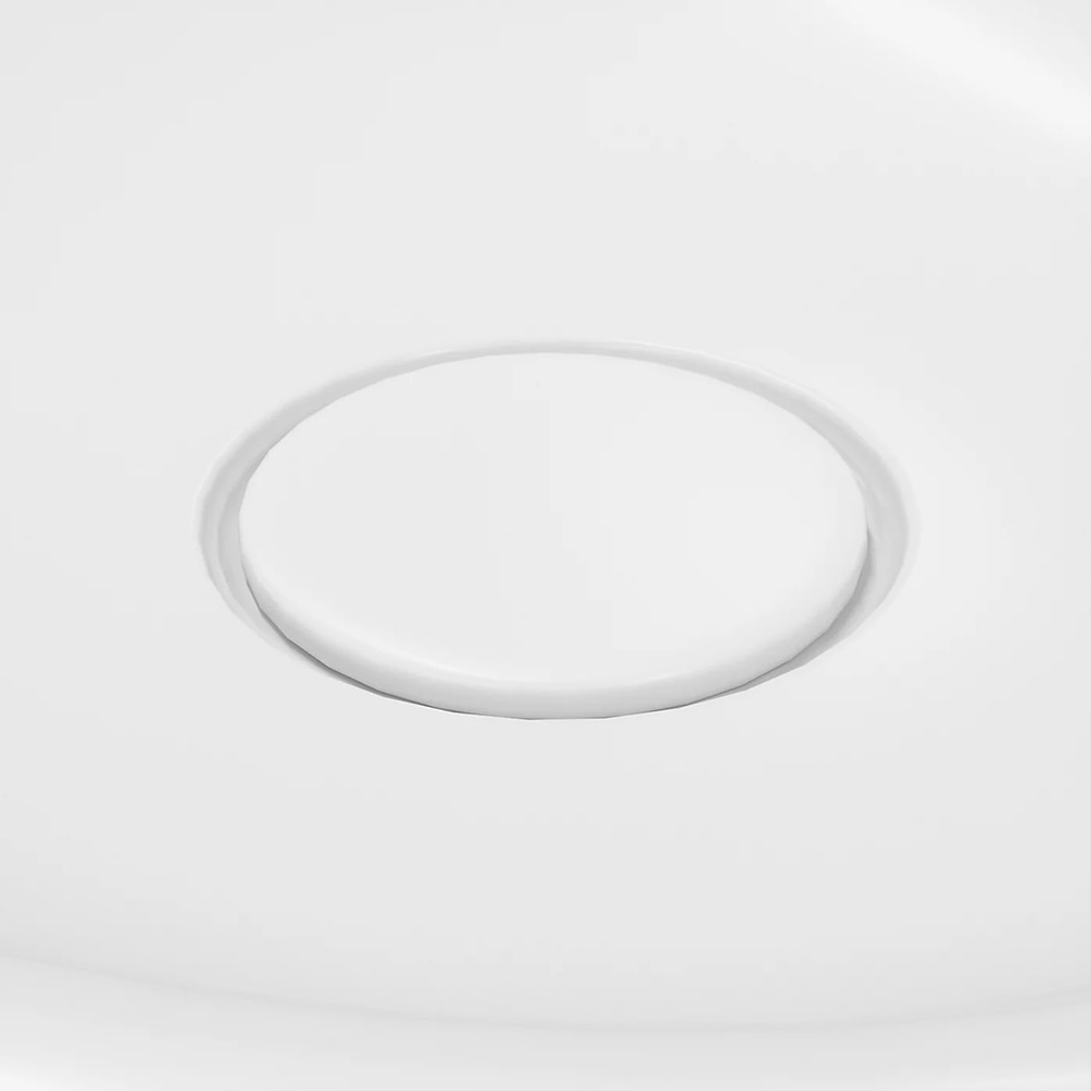 Lavoar pe blat GOODHOME Kentia, ceramica, 40.9 x 39.6 x 8.9 cm, alb mat