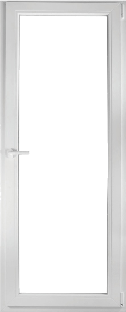 Usa termopan PVC exterior, batanta, cu geam, 4 C, alb, stanga, simpla deschidere, 192 x 88 cm • Aplast