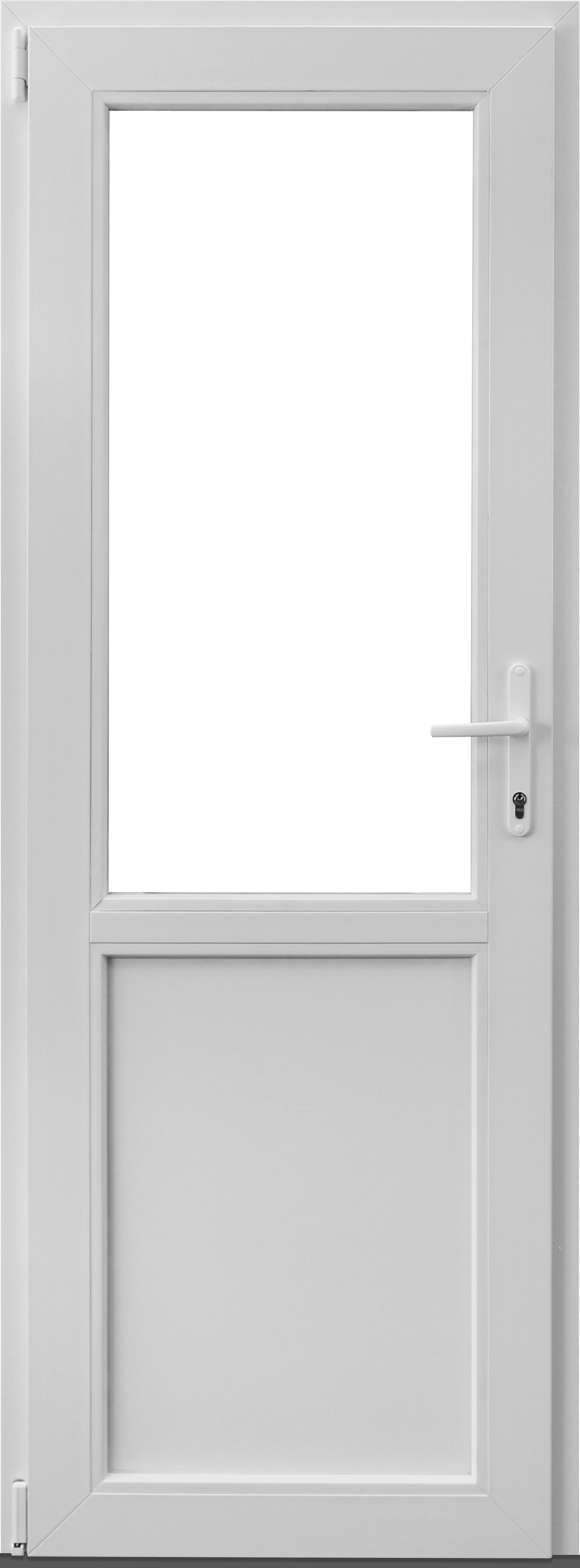 Usa termopan PVC exterior, batanta, cu geam, 4 C, 2/3, alb, dreapta, simpla deschidere, 68 x 195 cm • Aplast