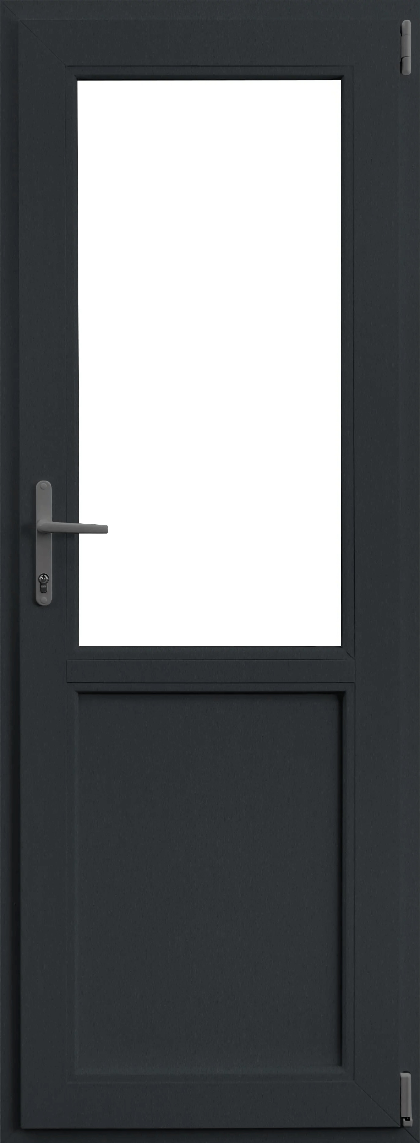 Usa termopan PVC exterior, batanta, cu geam, 5 C, 2/3, gri, dreapta, simpla deschidere, 86 x 204 cm  Aplast