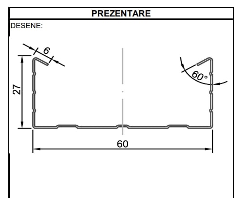 Profil CD 60 0.4 mm 4 m