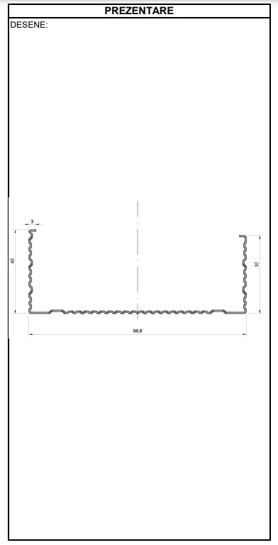 Profil CW 100 0.5 mm 4 m