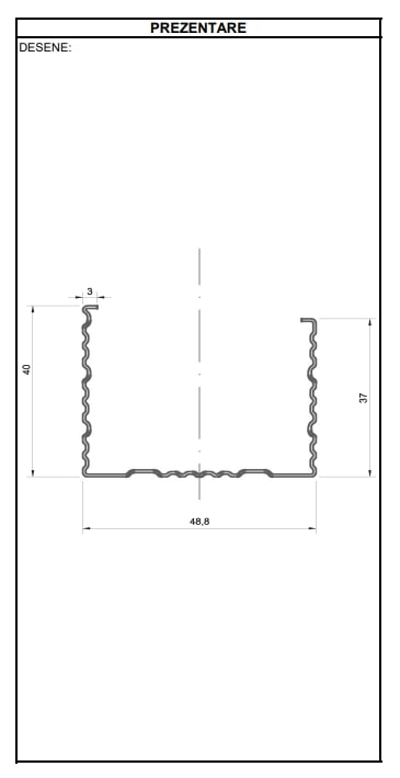 Profil CW 50 0.5 mm 3 m