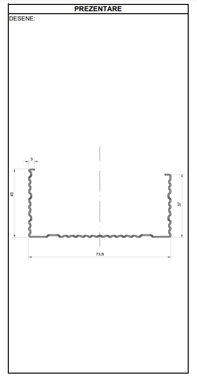 Profil CW 75 0.5 mm 3 m