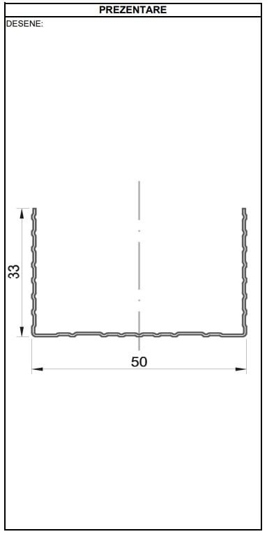Profil UW 50 0.5 mm 3 m