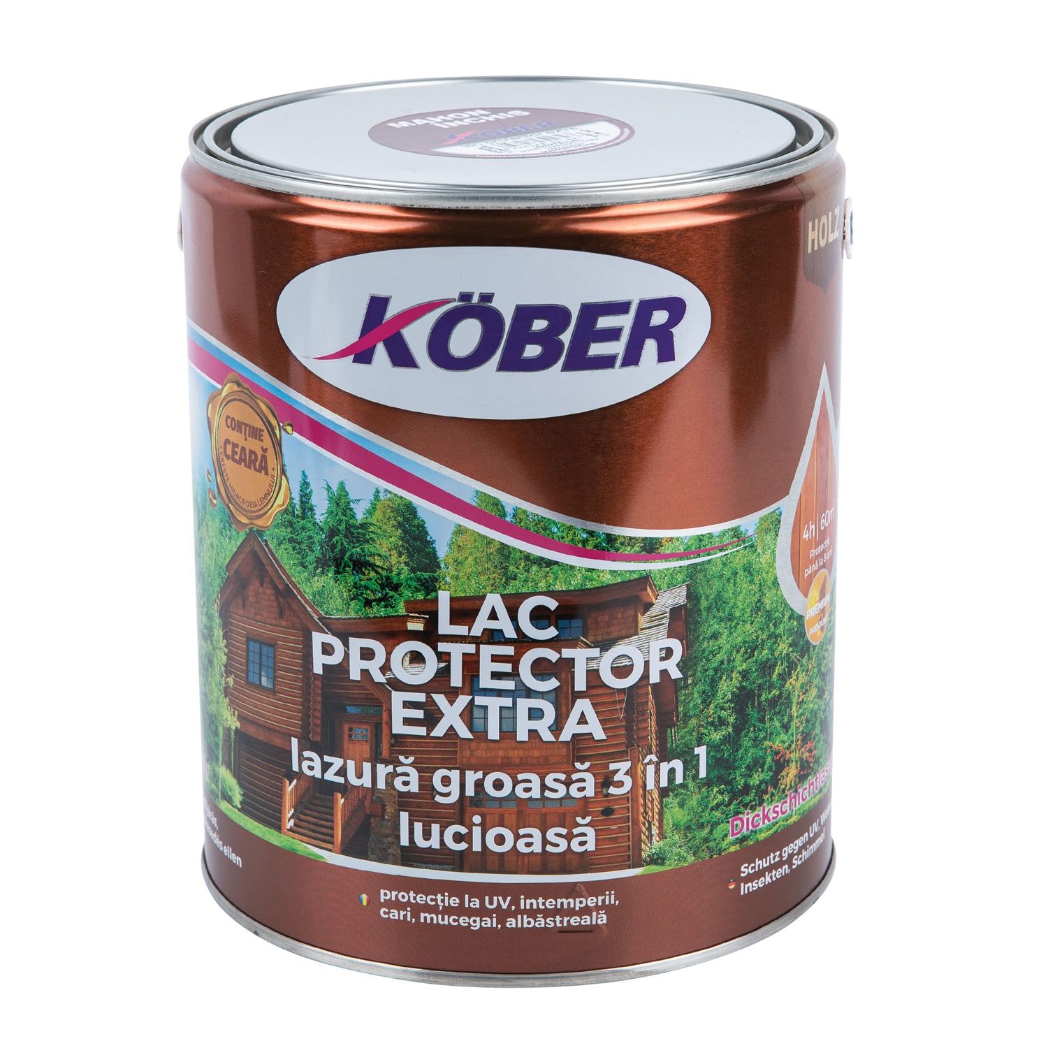 Lac protector extra, mahon inchis, 4 l  Kober