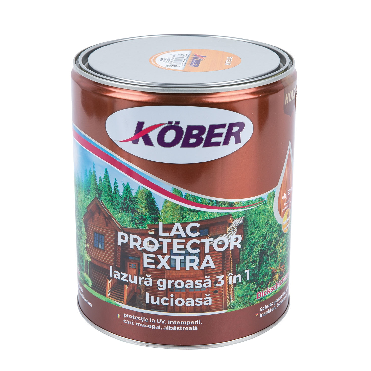 Lac protector extra, stejar, 4 l  Kober