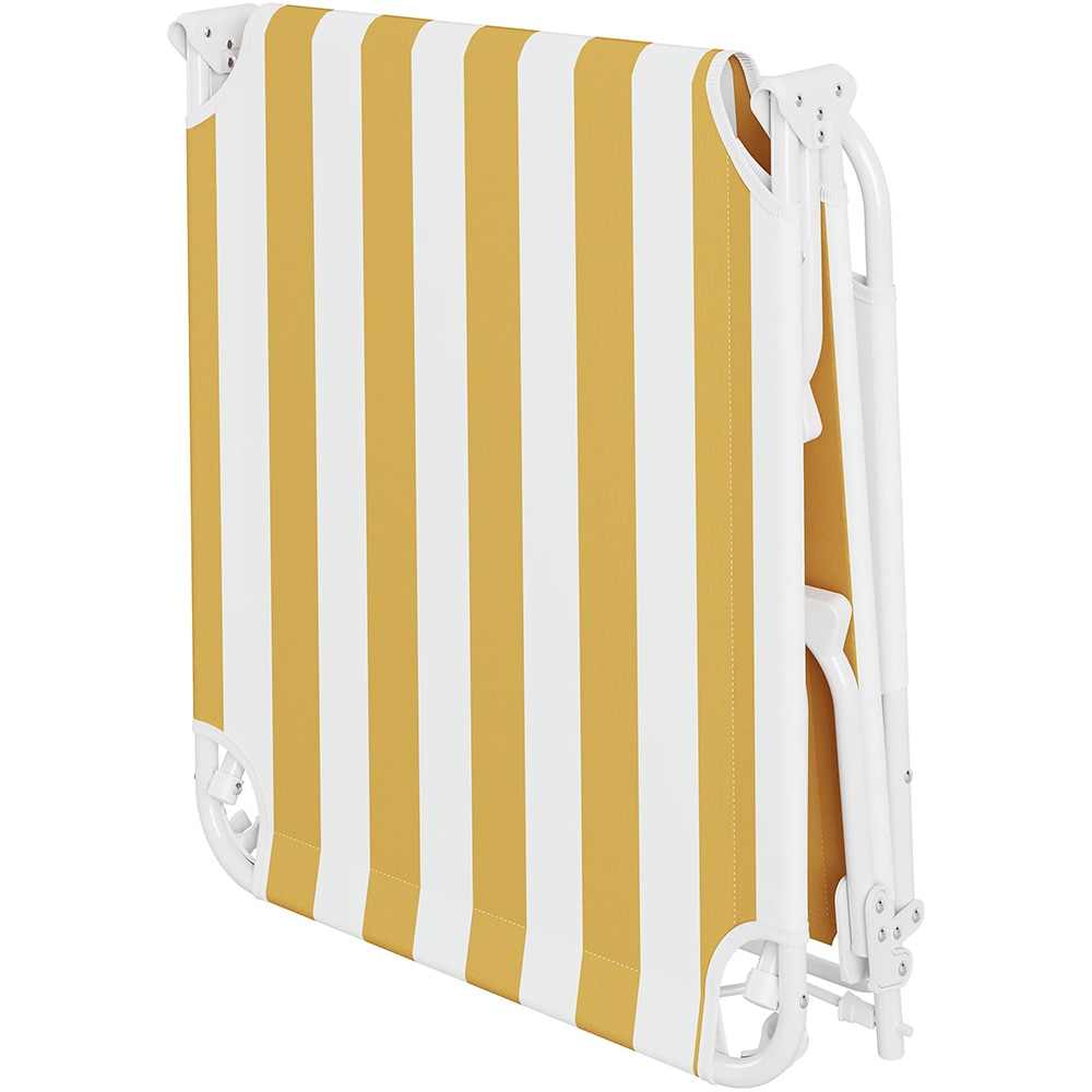 Sezlong gradina Curacao, otel, 183 x 57.5 x 79 cm, galben