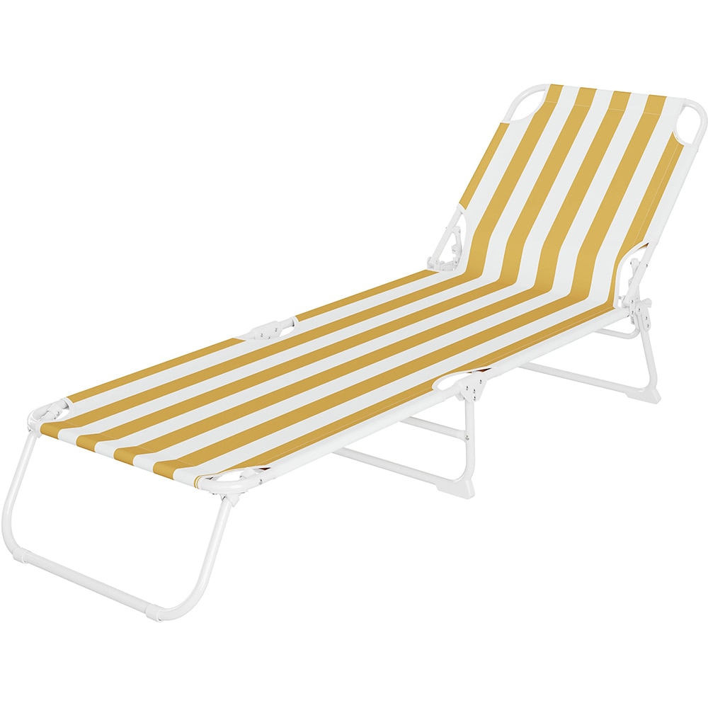 Sezlong gradina Curacao, otel, 183 x 57.5 x 79 cm, galben