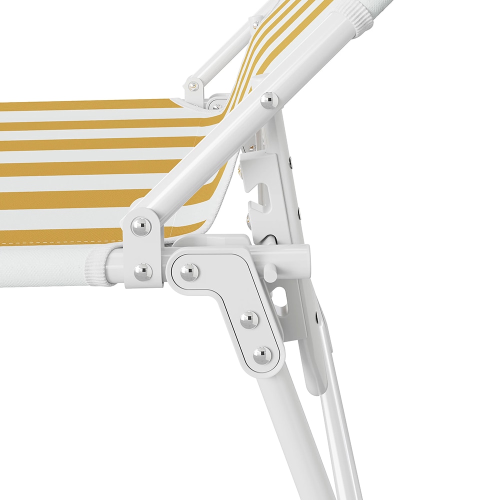 Sezlong gradina Curacao, otel, 183 x 57.5 x 79 cm, galben