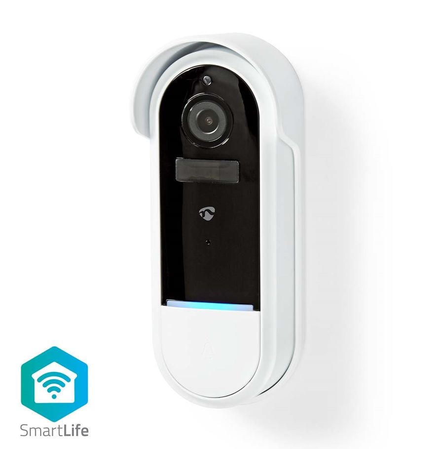 Sonerie smart video wi fi, Full HD 1080p, IP54, alb