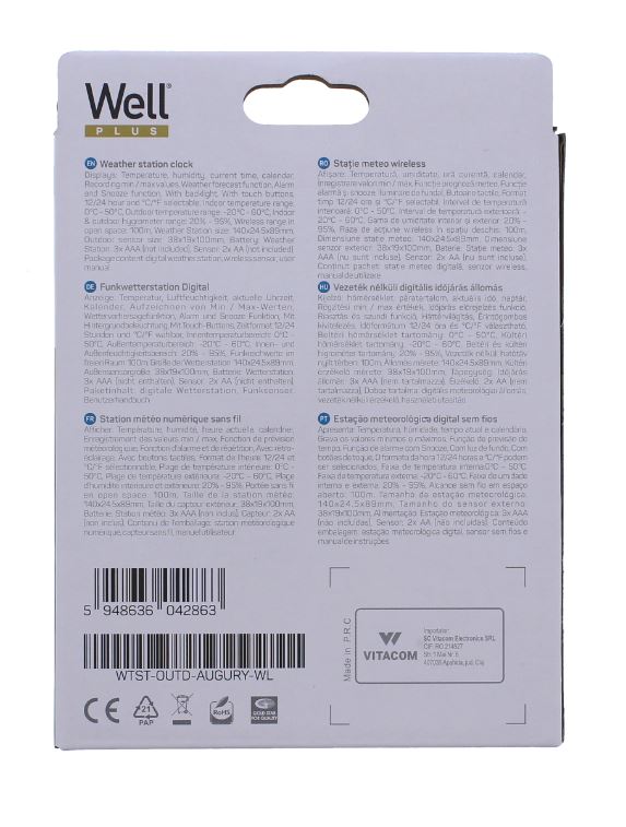 Statie meteo, senzor ecran tactil