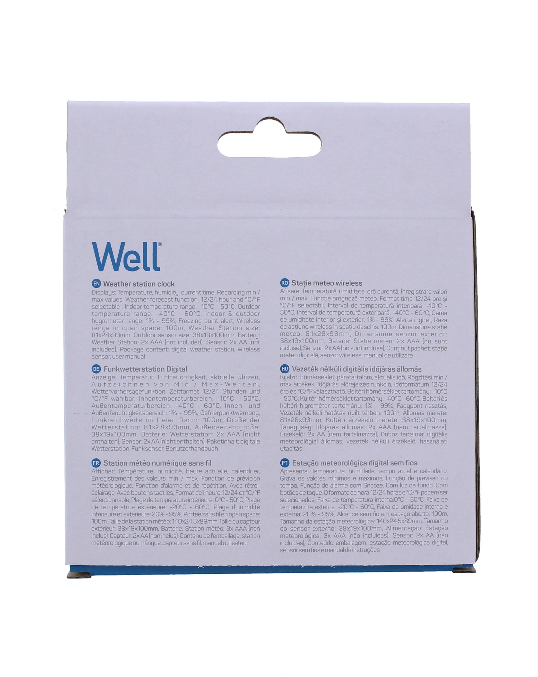 Statie meteo, senzor extern • Well