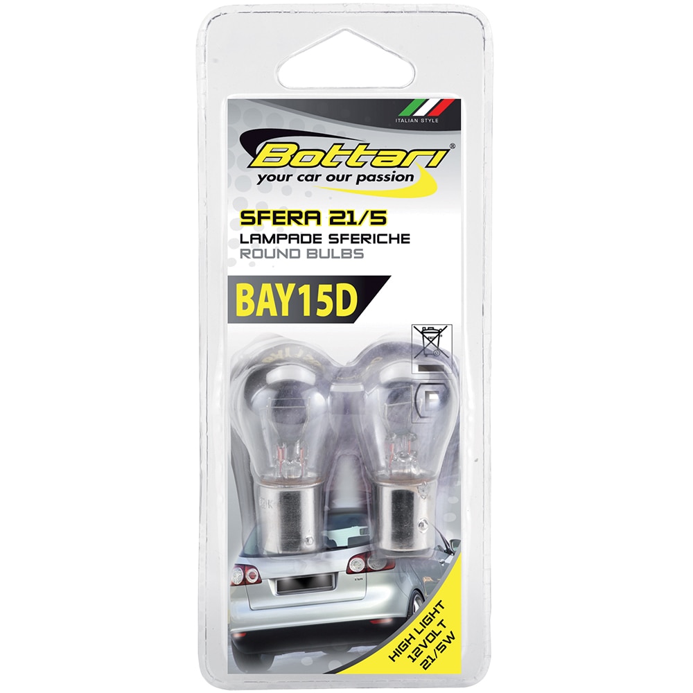 Bec auto cu filament BOTTARI, Bay 15D, 12V, 21W